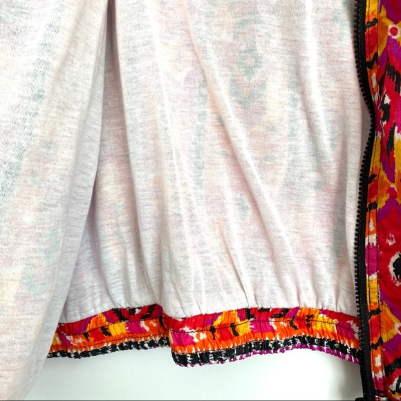 Vintage 80's Aviat Sportif Bright Tribal IKAT Hip-Hop Full Zip Track Windbreaker - Picture 9 of 11